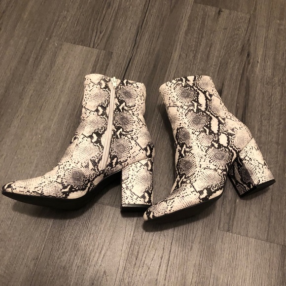 SOLD Madden Girl Snakeskin Booties - Picture 3 of 16